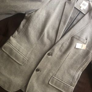 NWT GAP Slim Comfort Knit Gray Blazer Sz MED
